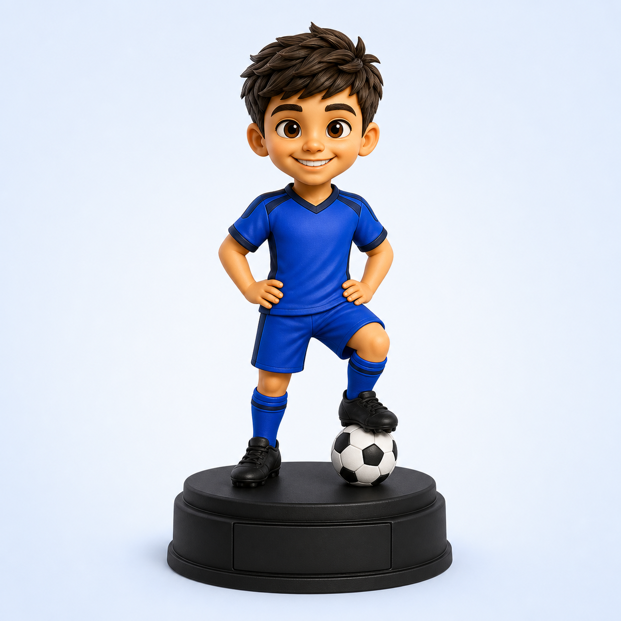 Figura personalizada de Mateo con camiseta azul