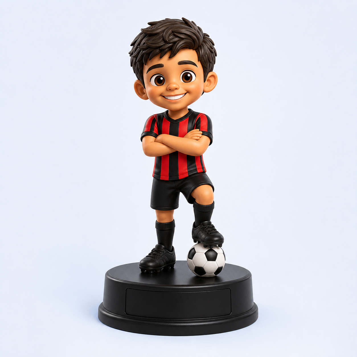 Figura personalizada de Tiago con camiseta roja y negra